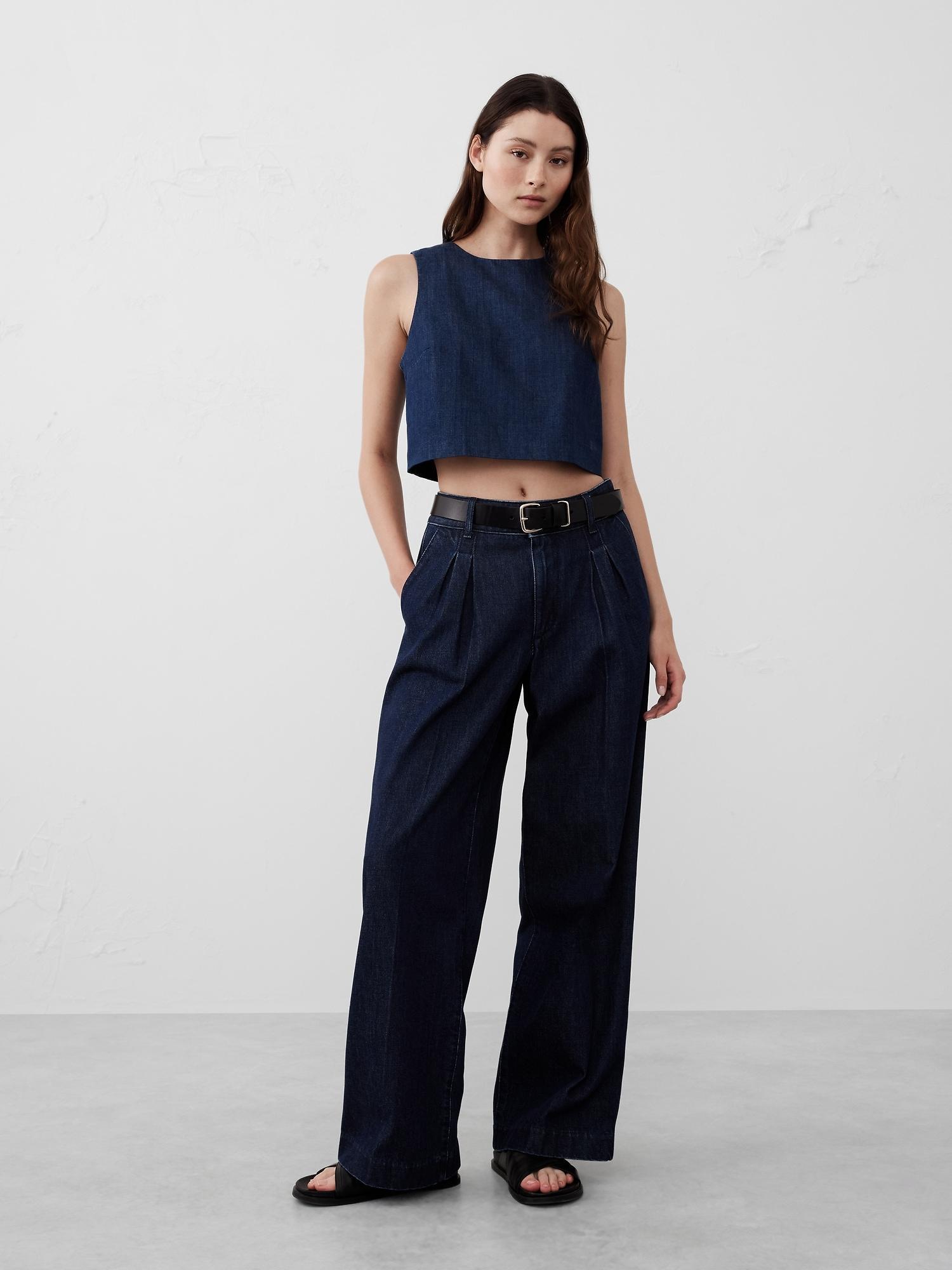 Cropped Denim Shell Product Image