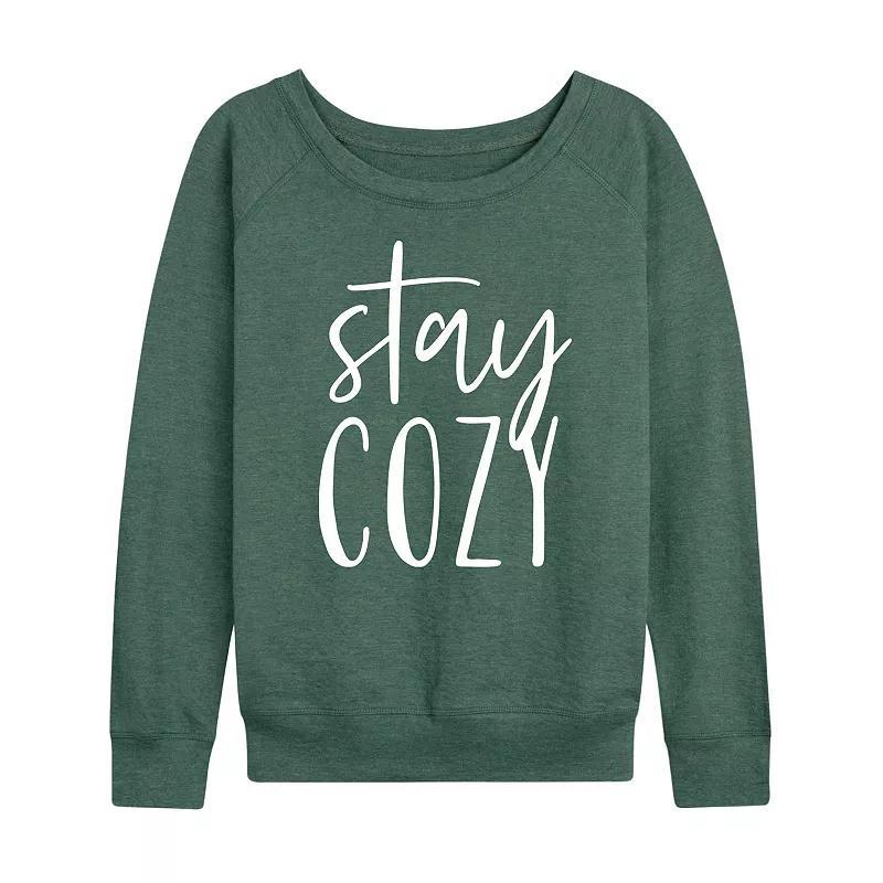 Women's Stay Cozy French Terry Long Sleeve Tee, Girl's, Size: Small, Heather Grey Product Image