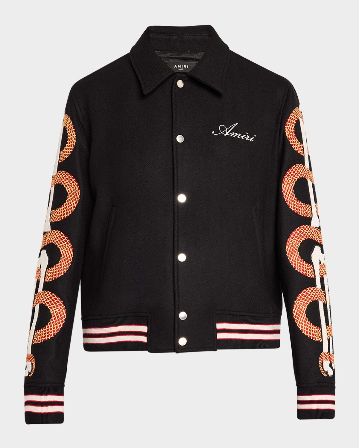 Mens Bones Wool-Blend Varsity Jacket Product Image