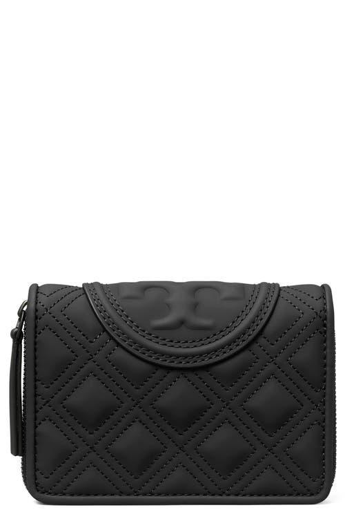 TORY BURCH Fleming Matte Bifold Wallet In Black Product Image