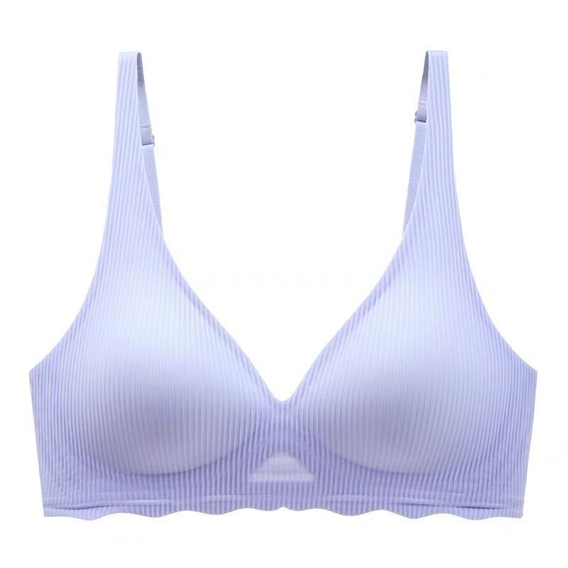 Plain Ribbed Wireless Bra Product Image