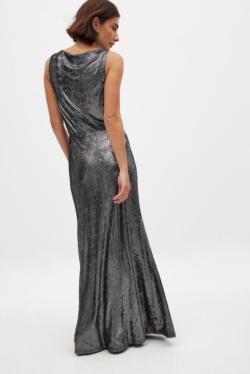 Draped Shiny Dress Product Image