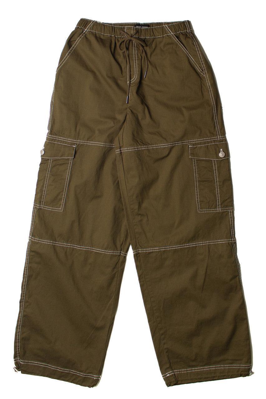 Olive Drawstring Cargo Joggers Product Image