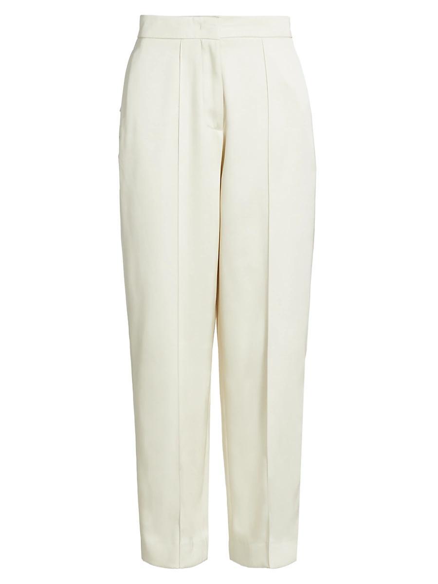 Womens Twill Carrot-Leg Trousers Product Image