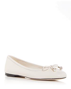 Elme Leather Bow Ballerina Flats Product Image