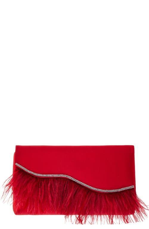 Womens Feather Flap Clutch Product Image