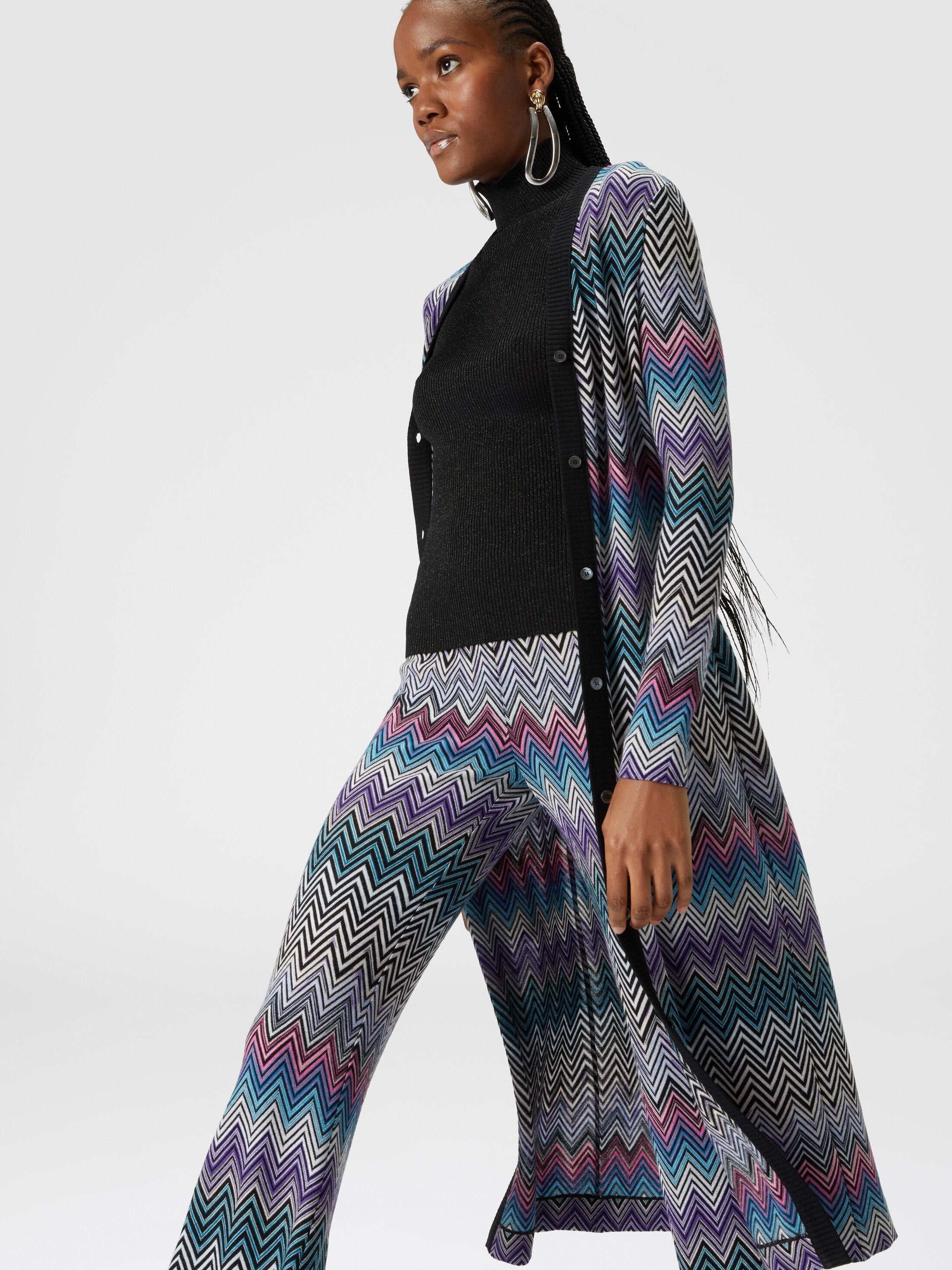 Flare zig zag wool trousers Product Image