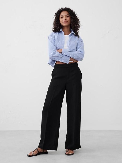 Hayden Crepe Wide-Leg Pant Product Image