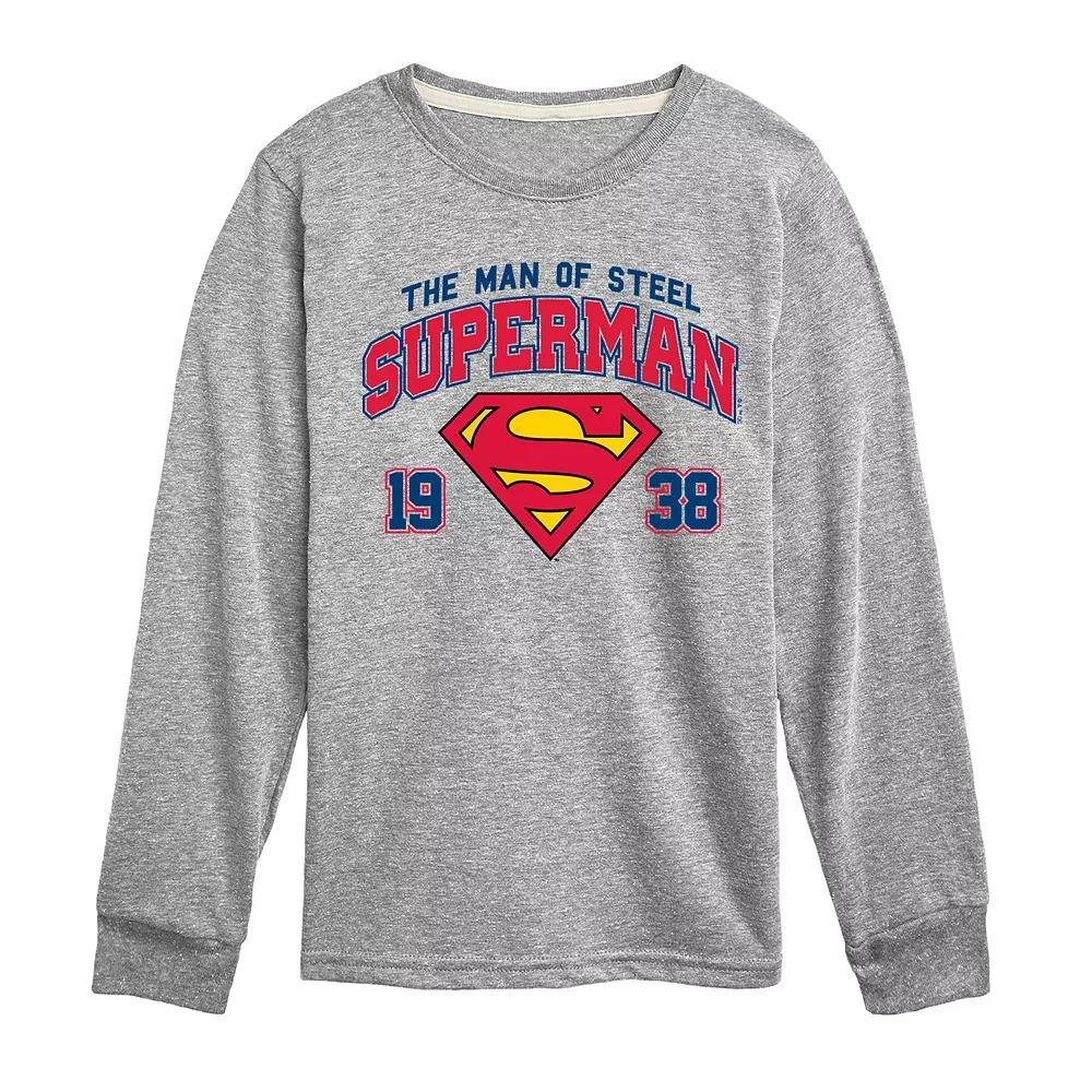 Boys 8-20 DC Comics Superman The Man Of Steel Long Sleeve Graphic Tee, Boy's,  Product Image