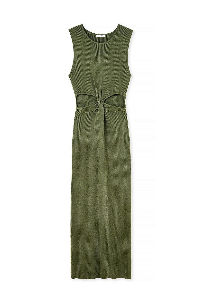 Knitted Cut Out Midi Dress Product Image