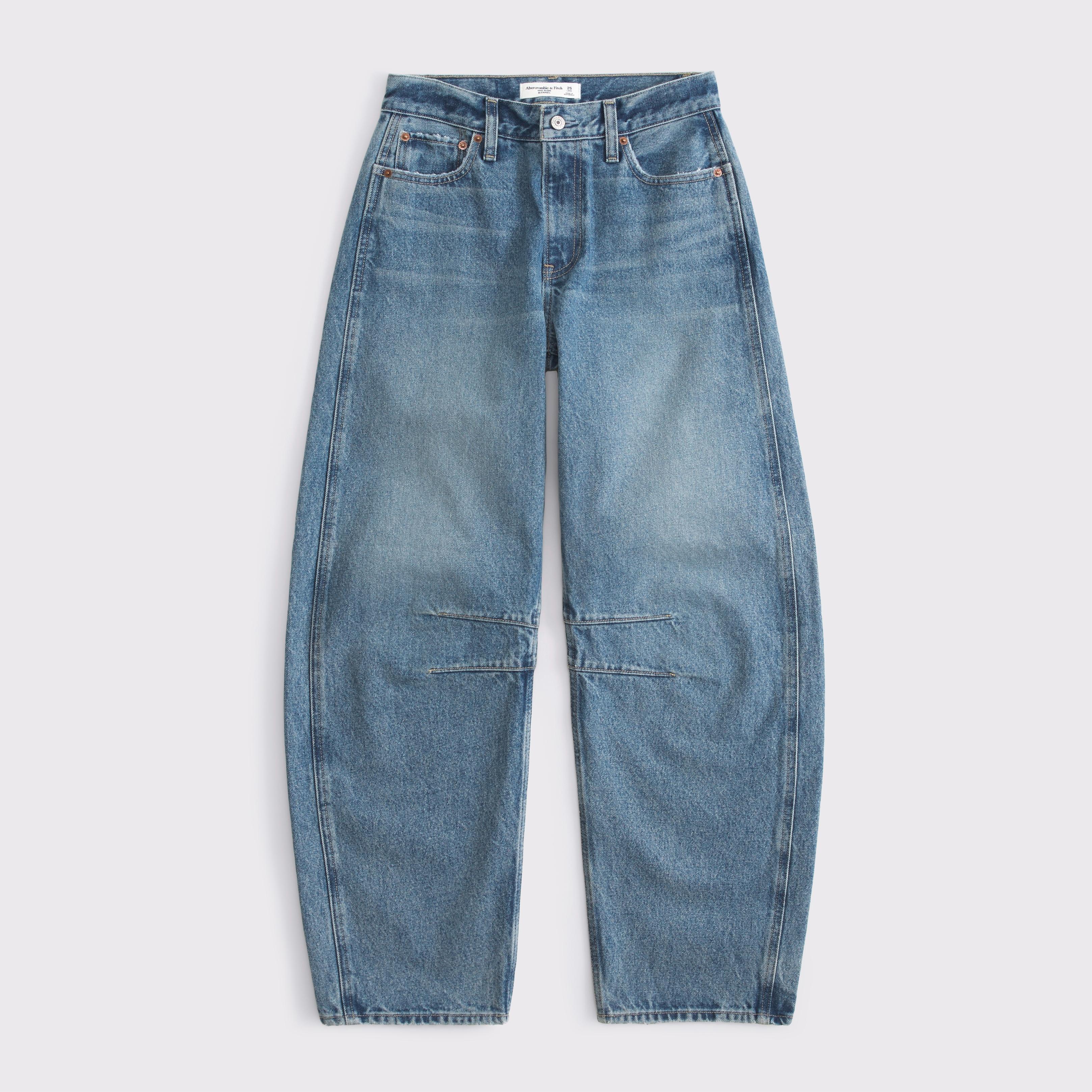 Mid Rise Barrel Jean Product Image