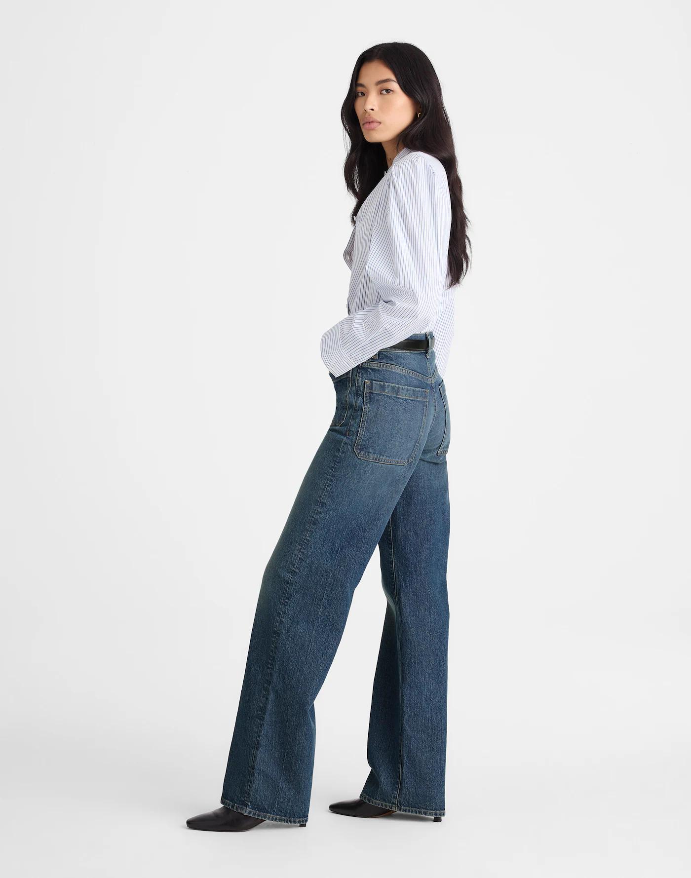 The Emmett Wide-Leg Full Length Jean: Patch Pocket Edition Product Image