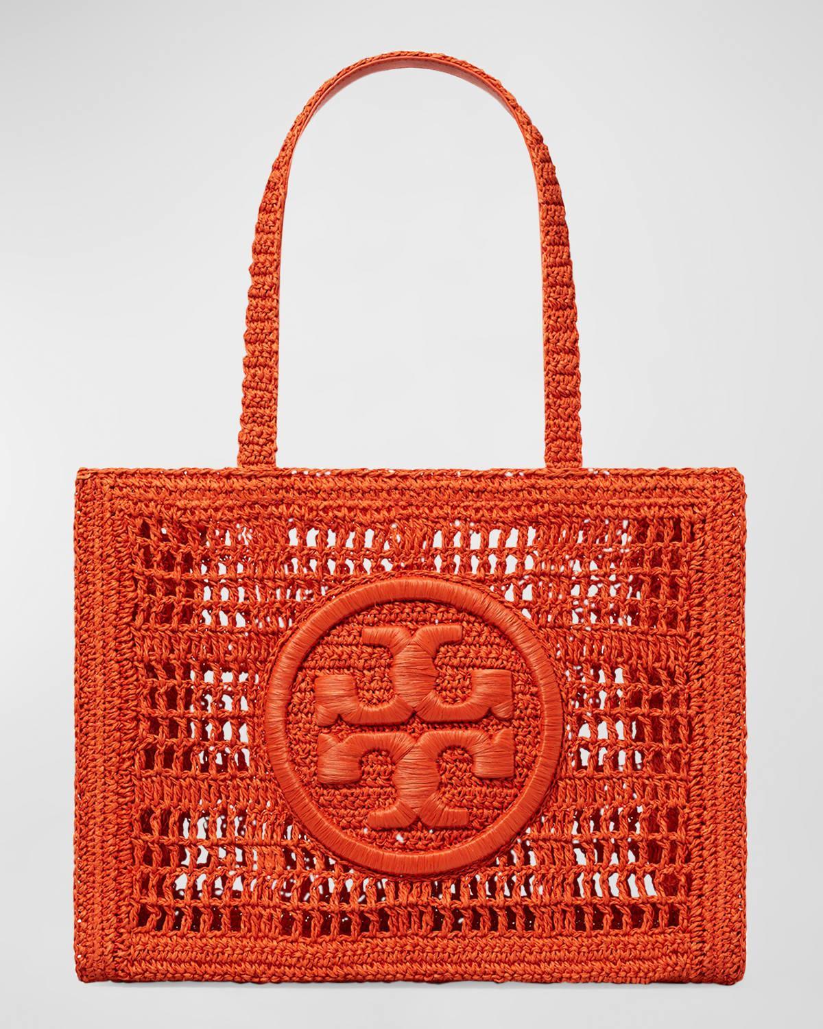 Ella Small Crochet Straw Tote Bag Product Image