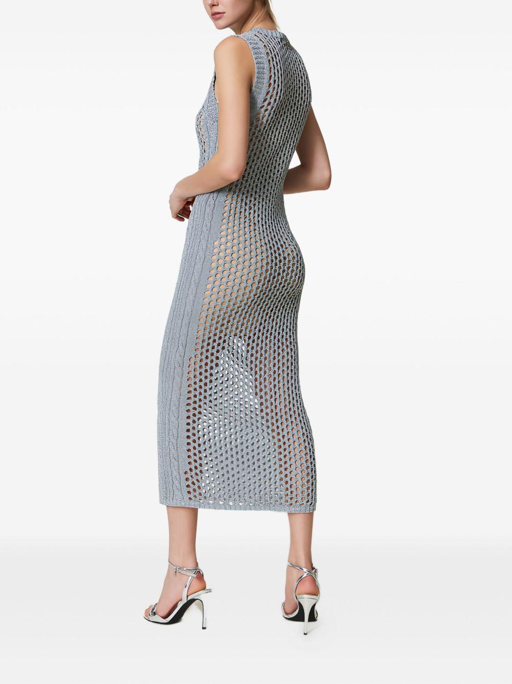 Long Lurex-mesh midi dress Product Image