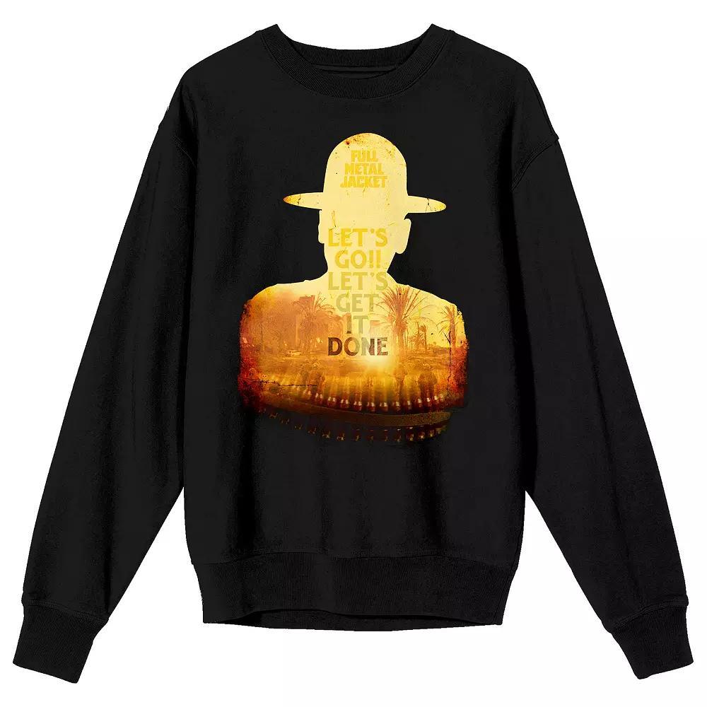 Men's Full Metal Jacket Drill Sergeant Silhouette Long Sleeve Graphic Tee,  Product Image