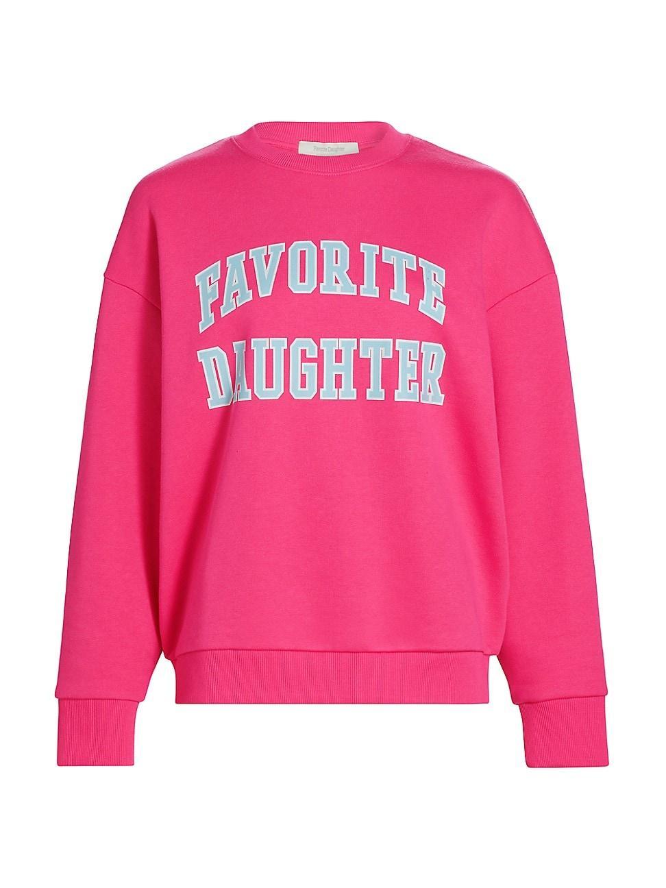 Womens Collegiate Oversized Logo Cotton-Blend Sweatshirt Product Image