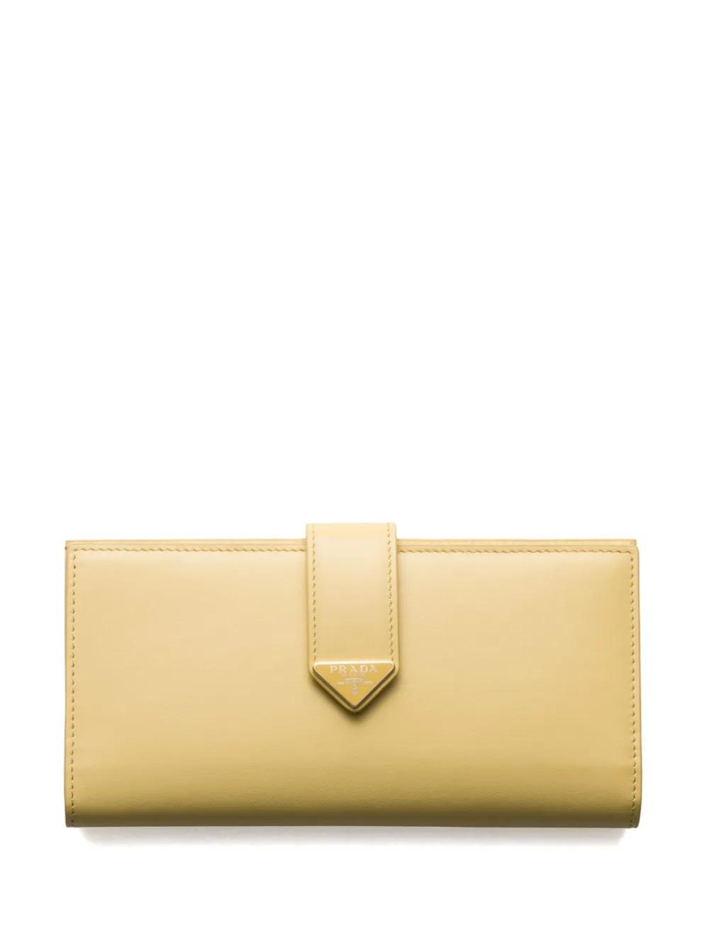 PRADA Strap Fastening Wallet In Yellow Product Image