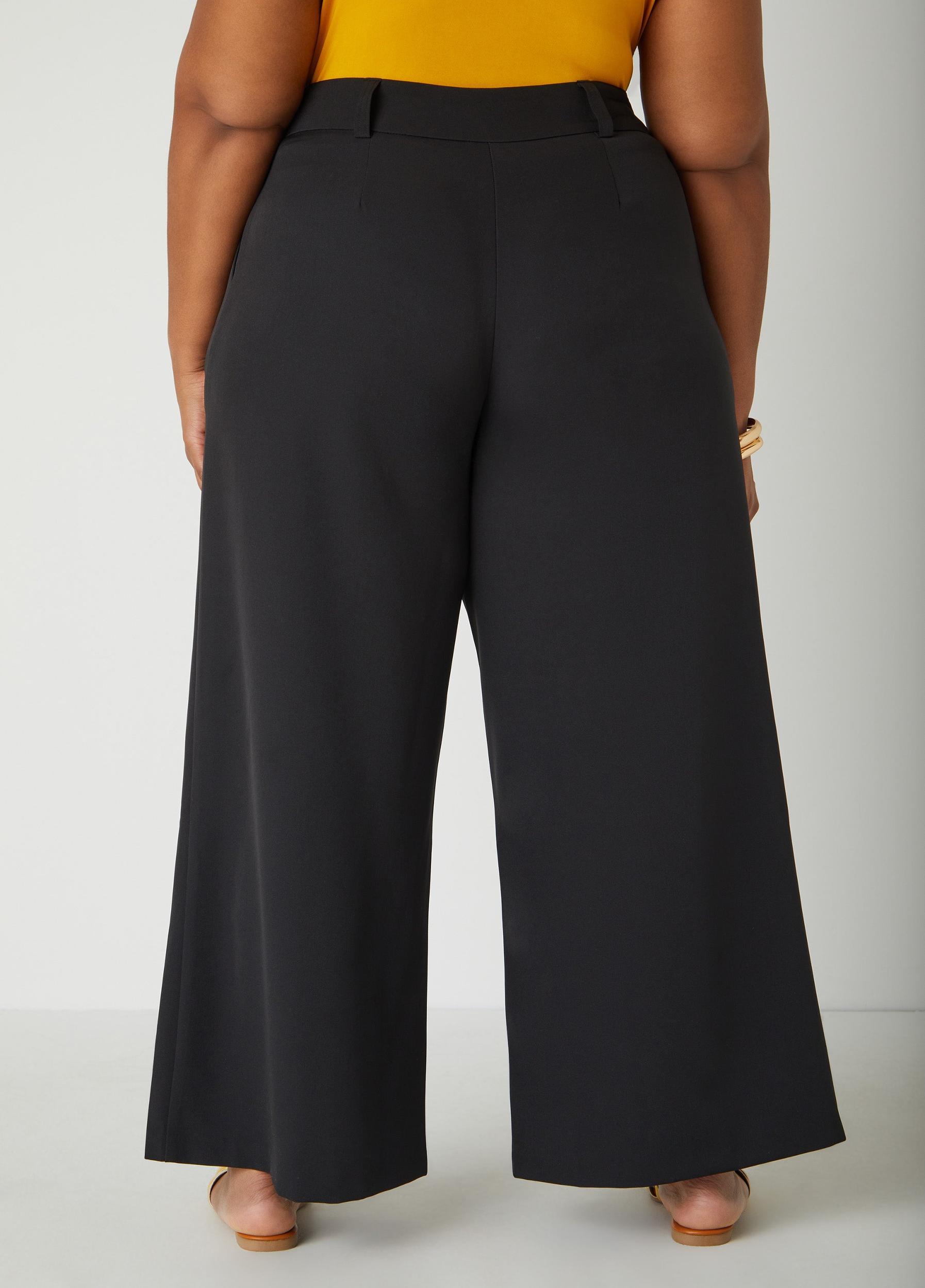 Pleated Wide Leg Trousers Product Image