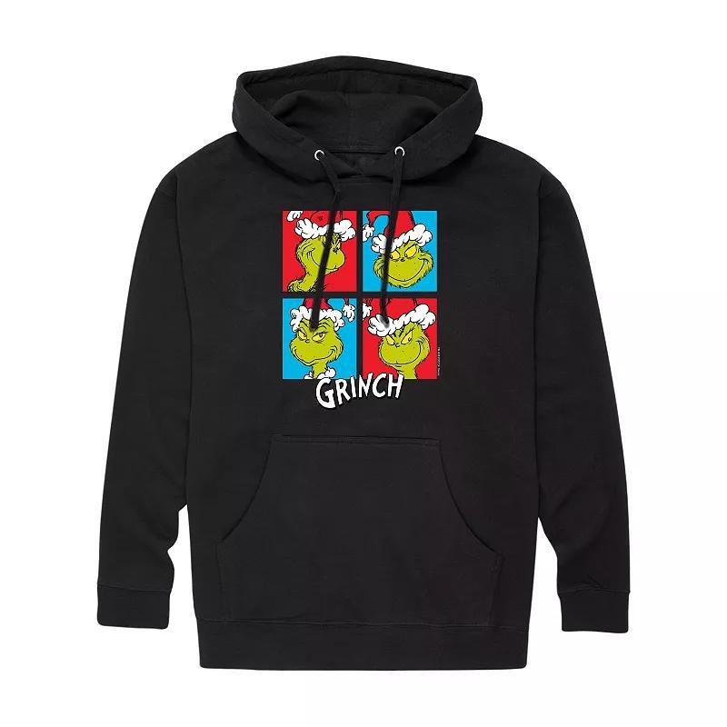 Men's Dr. Seuss Grinch Grid Graphic Hoodie, Size: XXL, Black Product Image