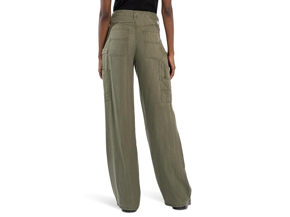 KUT from the Kloth Sienna Super Wide Leg Olive) Women's Jeans Product Image