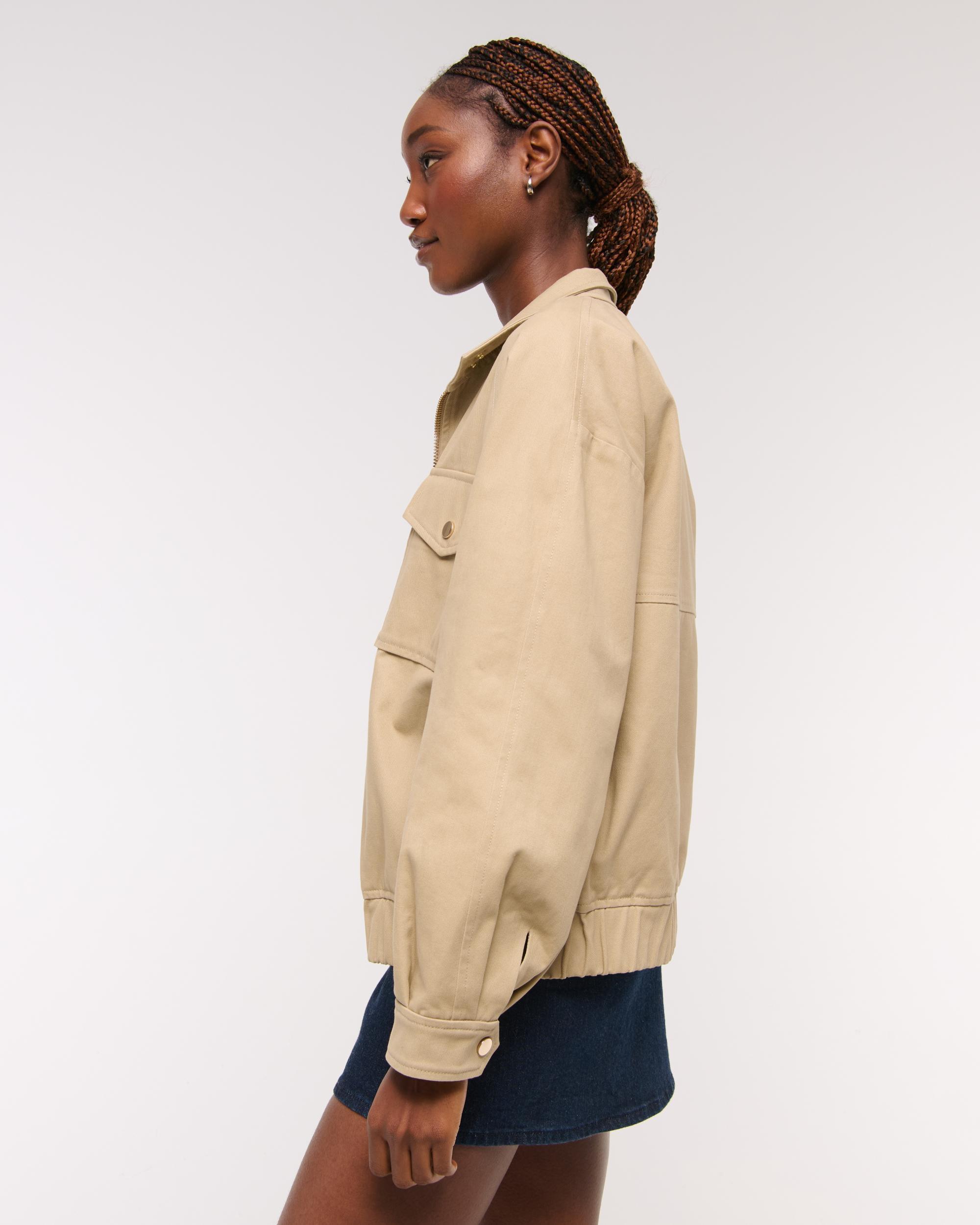 Relaxed Twill Bomber Jacket Product Image