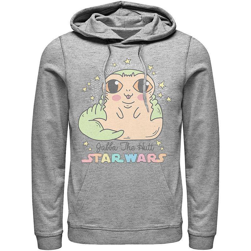 Men's Star Wars Cute Cartoon Jabba The Hutt Hoodie, Size: Large, White Product Image