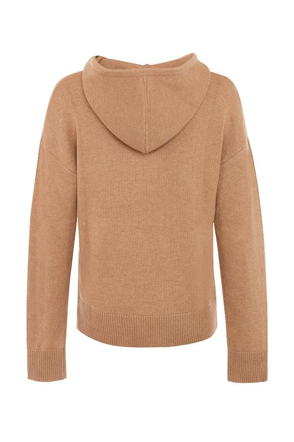 Jionni Camel Cashmere Blend Hoodie Product Image