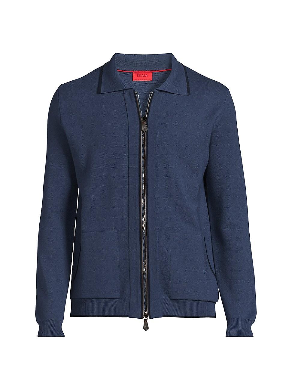 Mens Wool-Silk Zip-Up Jacket Product Image