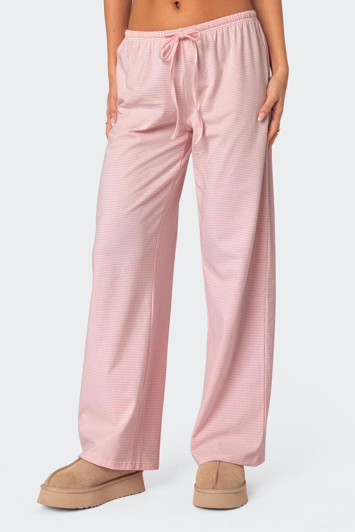 Olivia Striped Loose Fit Pants Product Image