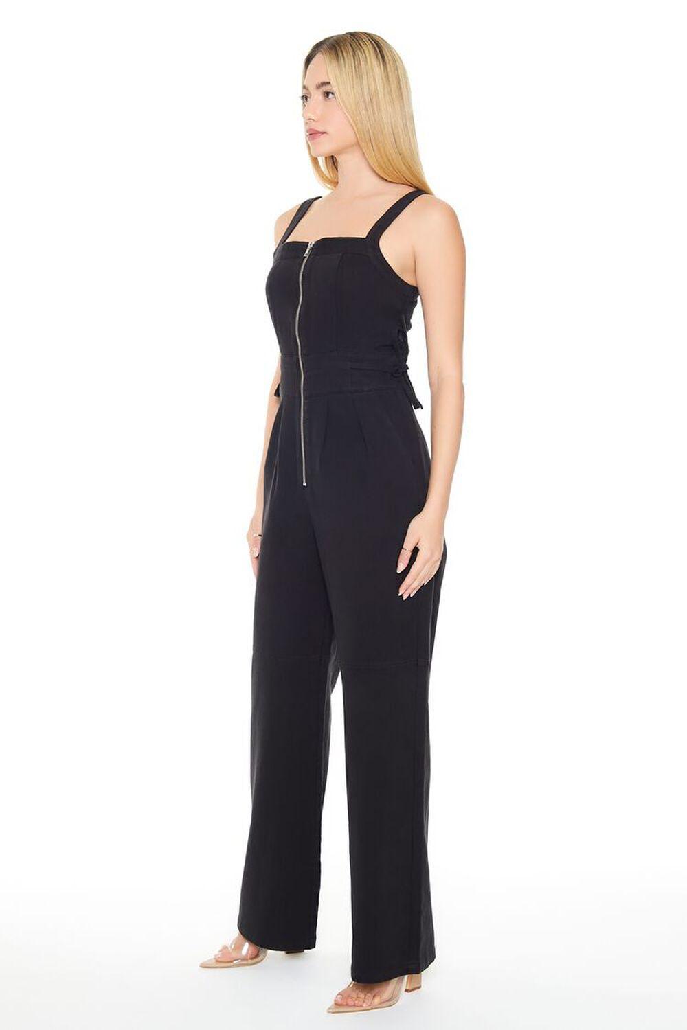 Cutout Zip-Up Denim Jumpsuit | Forever 21 Product Image