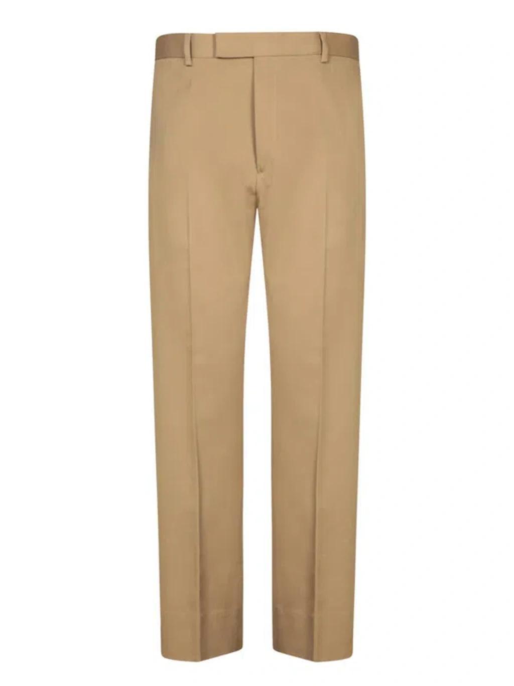 GUCCI Cotton Trousers In Beige Product Image