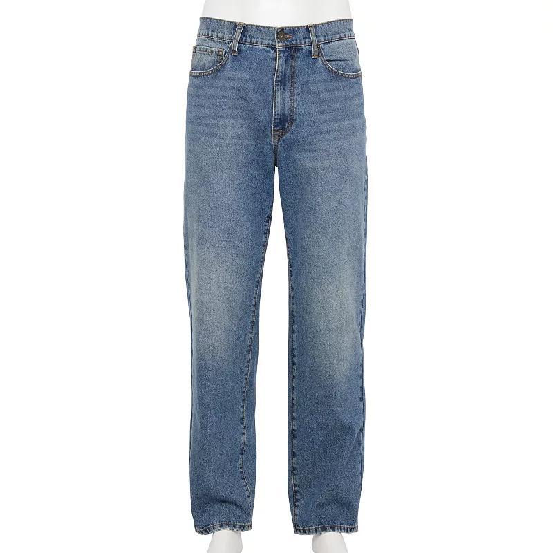 Men's Lazer Loose Fit Denim Jeans, Size: 34X30, Marcus Blue Product Image