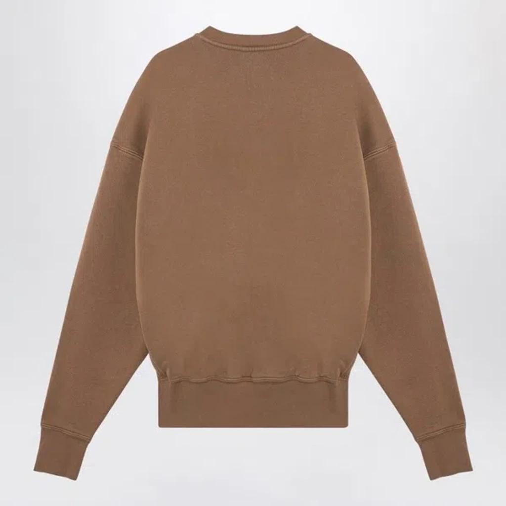 SAINT LAURENT Caramel Coloured Plush Sweatshirt In Brown Product Image