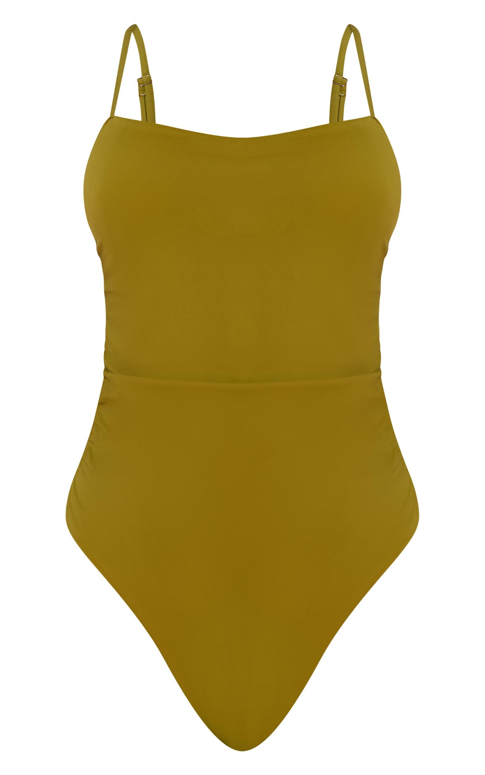 Cobalt Ruched Low Back Swimsuit Product Image