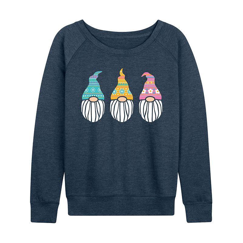 Women's Nordic Gnomes French Terry Long Sleeve Tee, Size: XL, Heather Grey Product Image