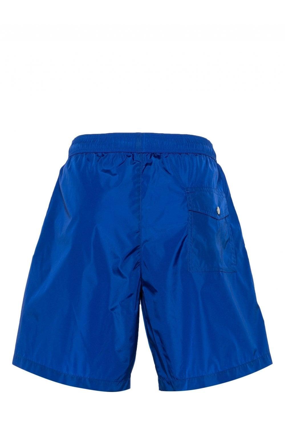 MONCLER Logo-patch Swim Shorts In Blue Product Image