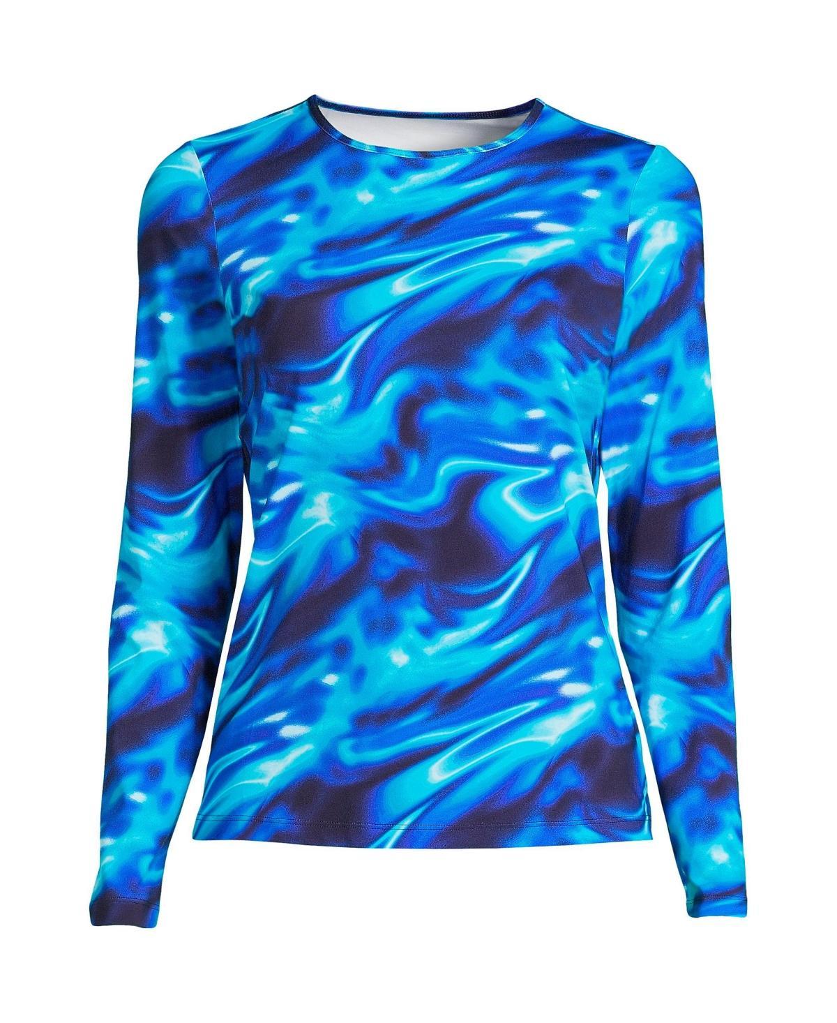 Petite Lands End UPF 50 Long Sleeve Rash Guard, Womens Product Image