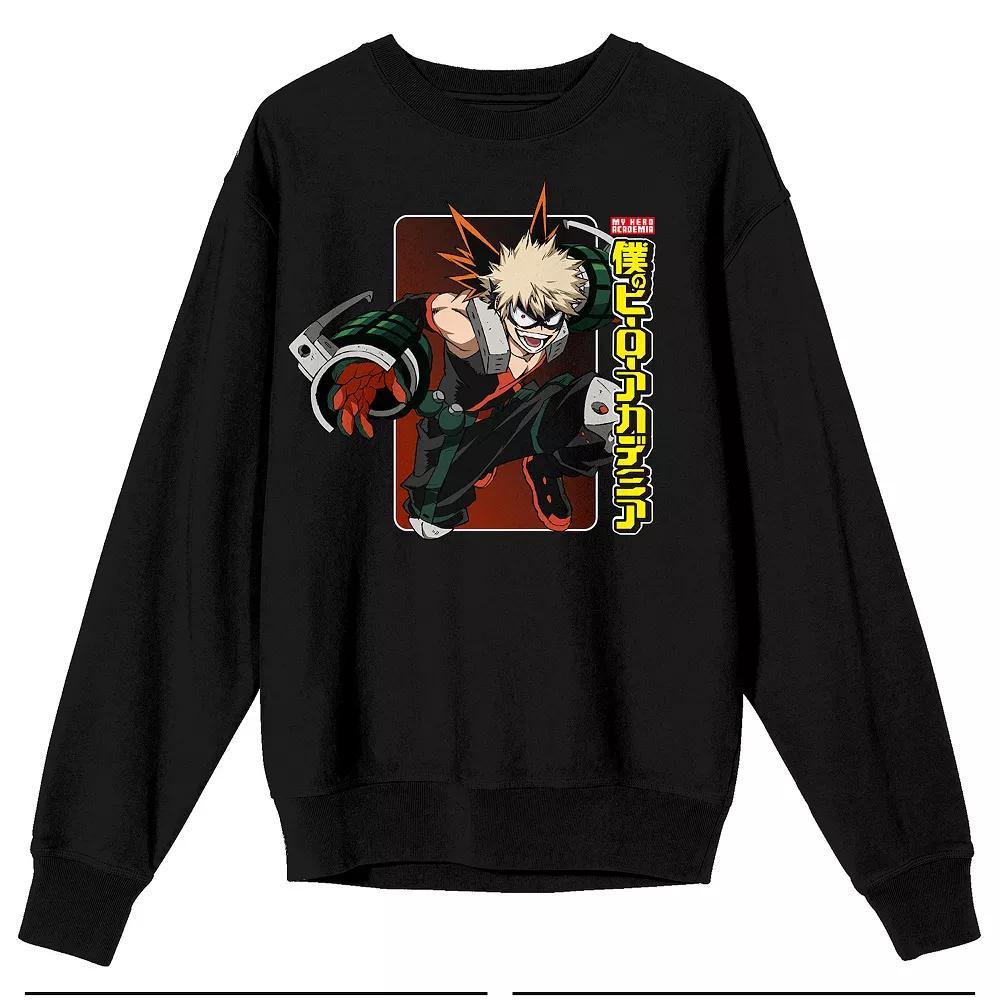 Men's My Hero Academia Bakugo Logo Sweatshirt, Size: XXL, Black Product Image