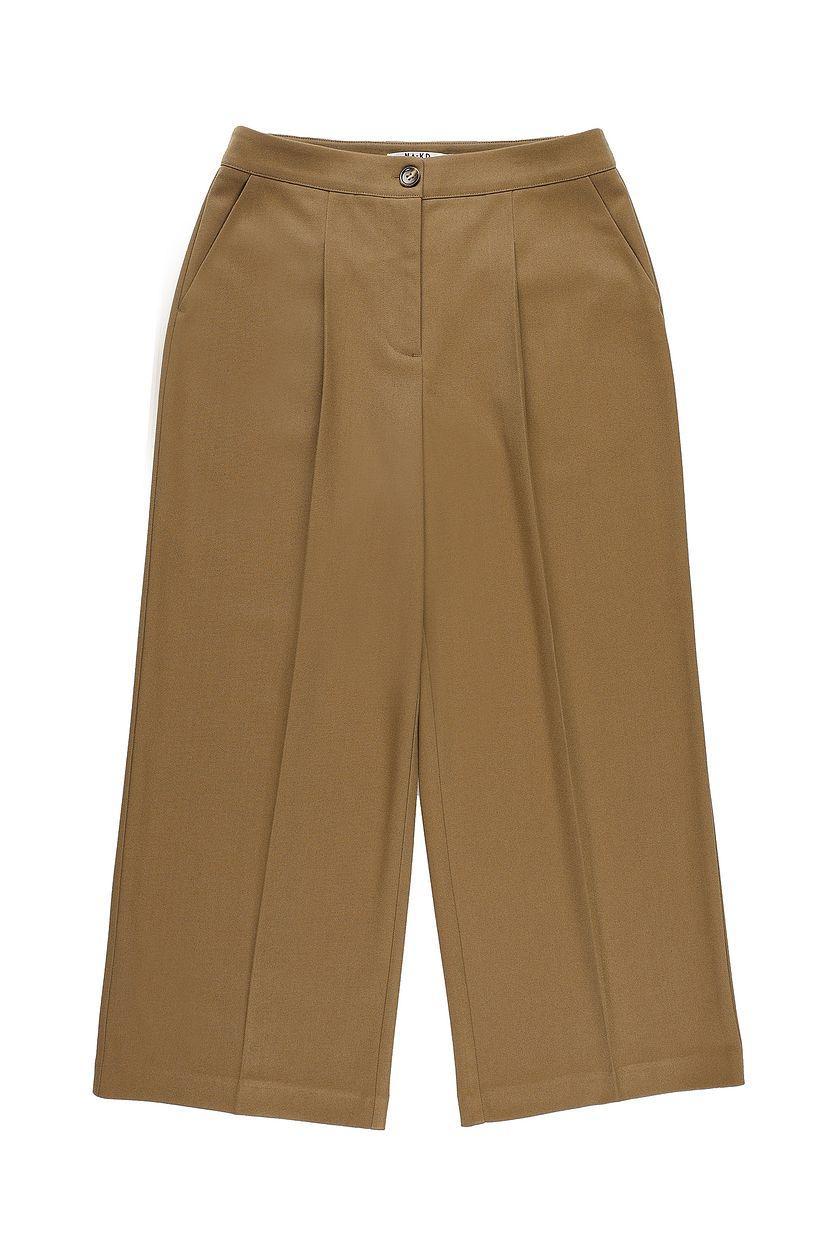 Cropped Straight Suit Pants Product Image