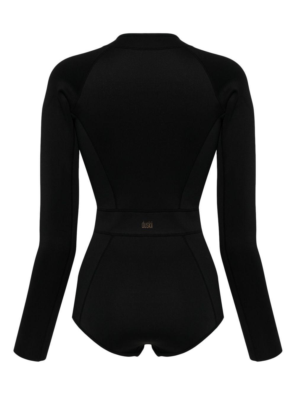 zip-up long-sleeved swimsuit Product Image