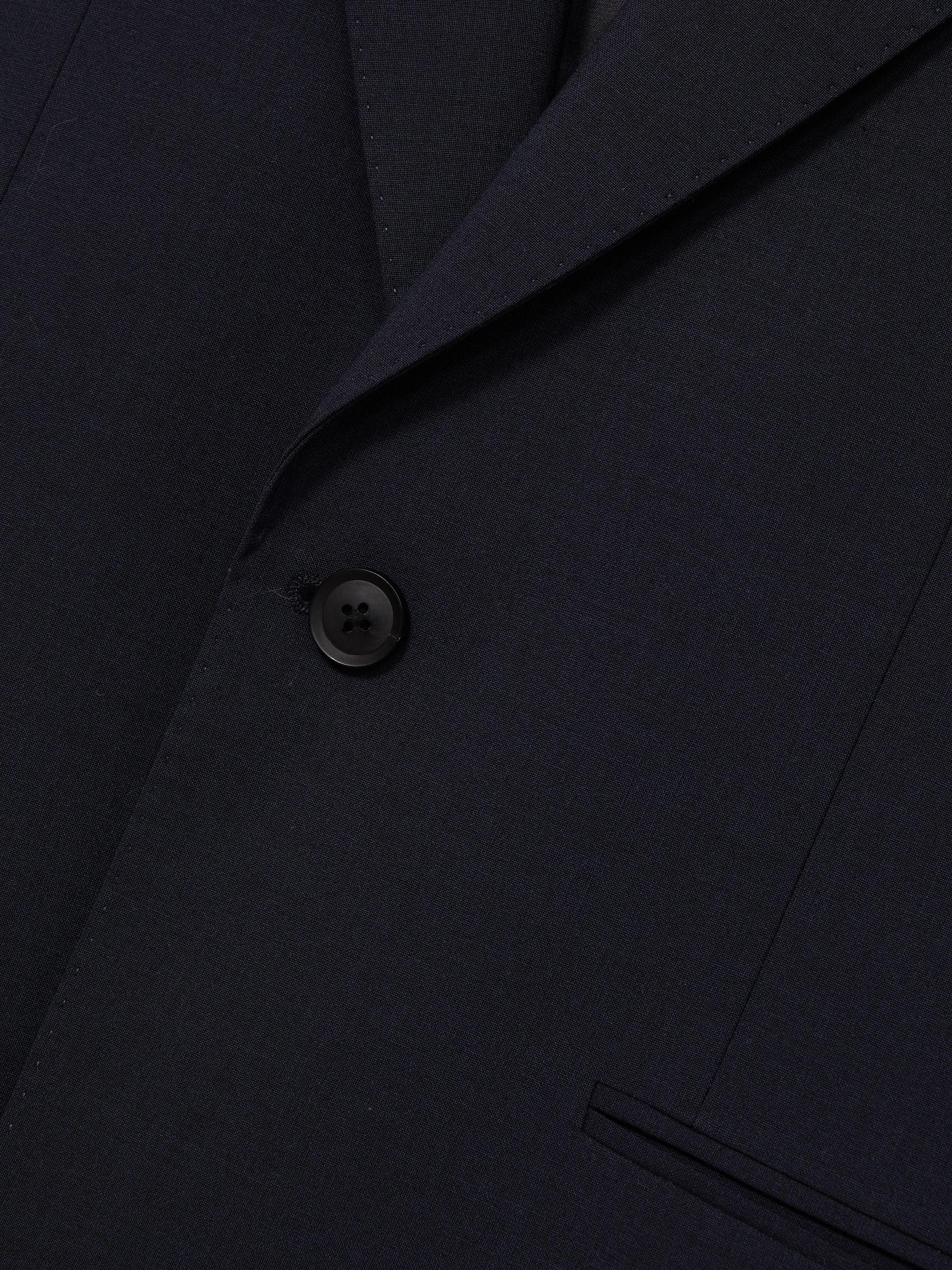 Regular-Fit Single-Breasted Wool-Blend Suit Blazer in Bright Blue Product Image