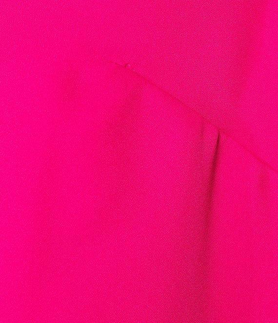 Vince Camuto Plus Size Luxe Crepe De Chine 3/4 Ruffle Sleeve V-Neck Crisscross Hem Tunic Product Image