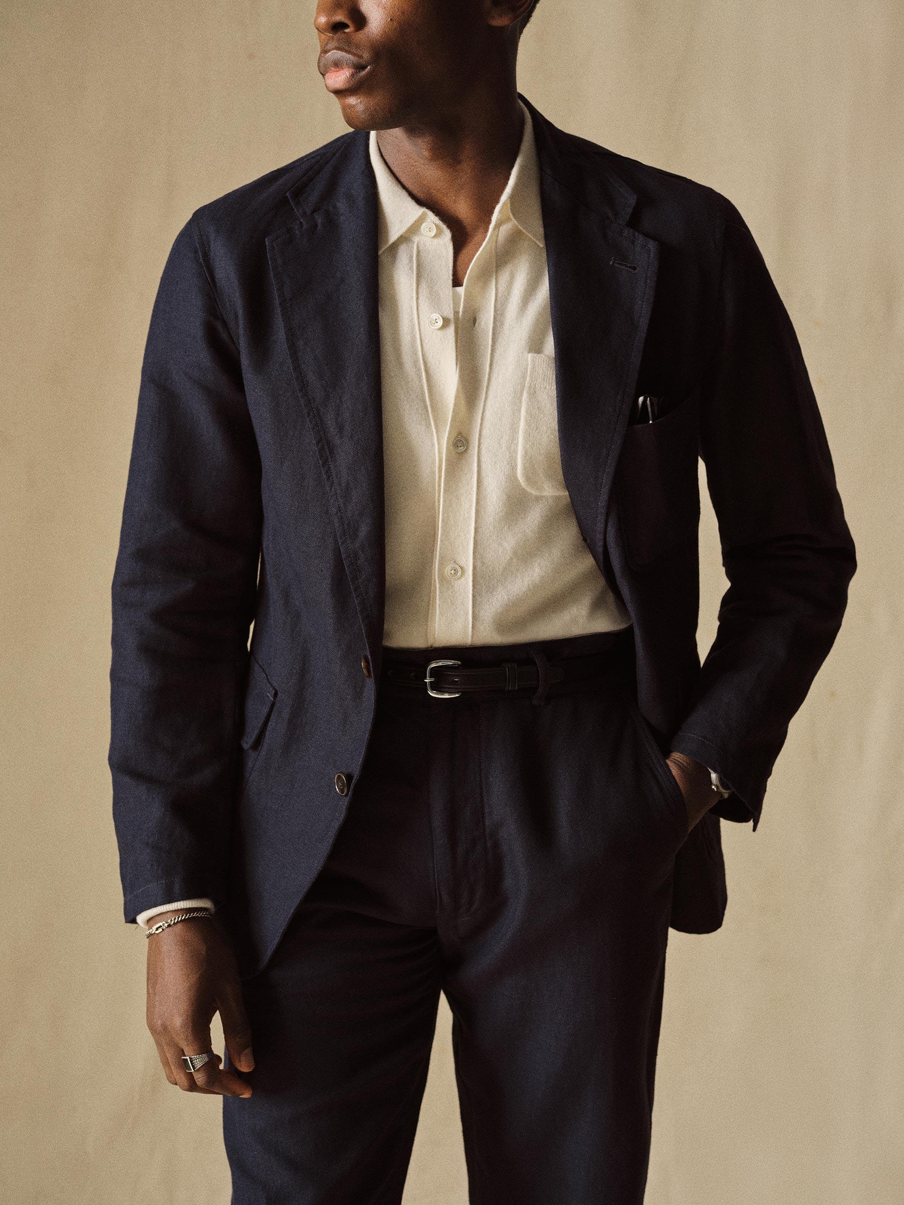 Dress Navy Capitola Linen Carry-On Jacket Product Image