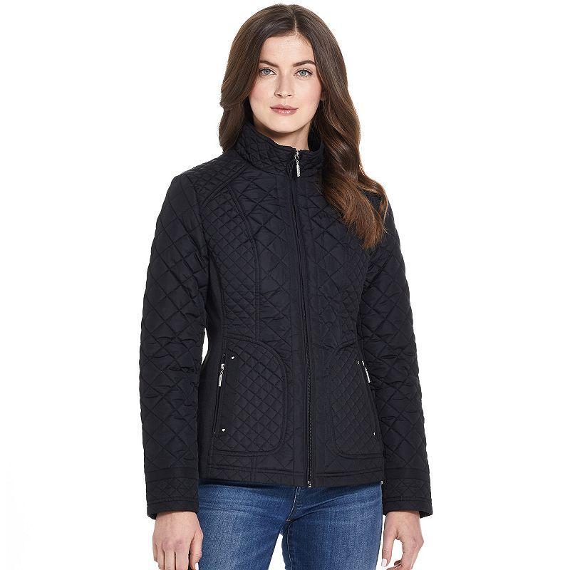 Womens Weathercast Quilted Moto Jacket Product Image