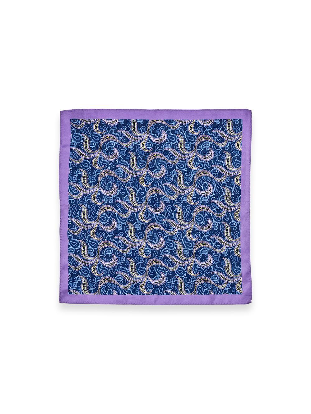 Paisley Silk Pocket Square - Blue Multi Product Image