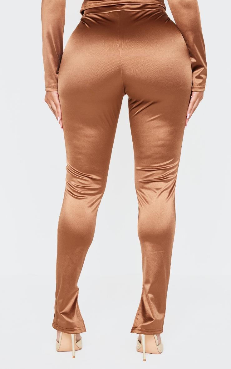 Shape Brown Disco Sculpt Pintuck Leggings Product Image