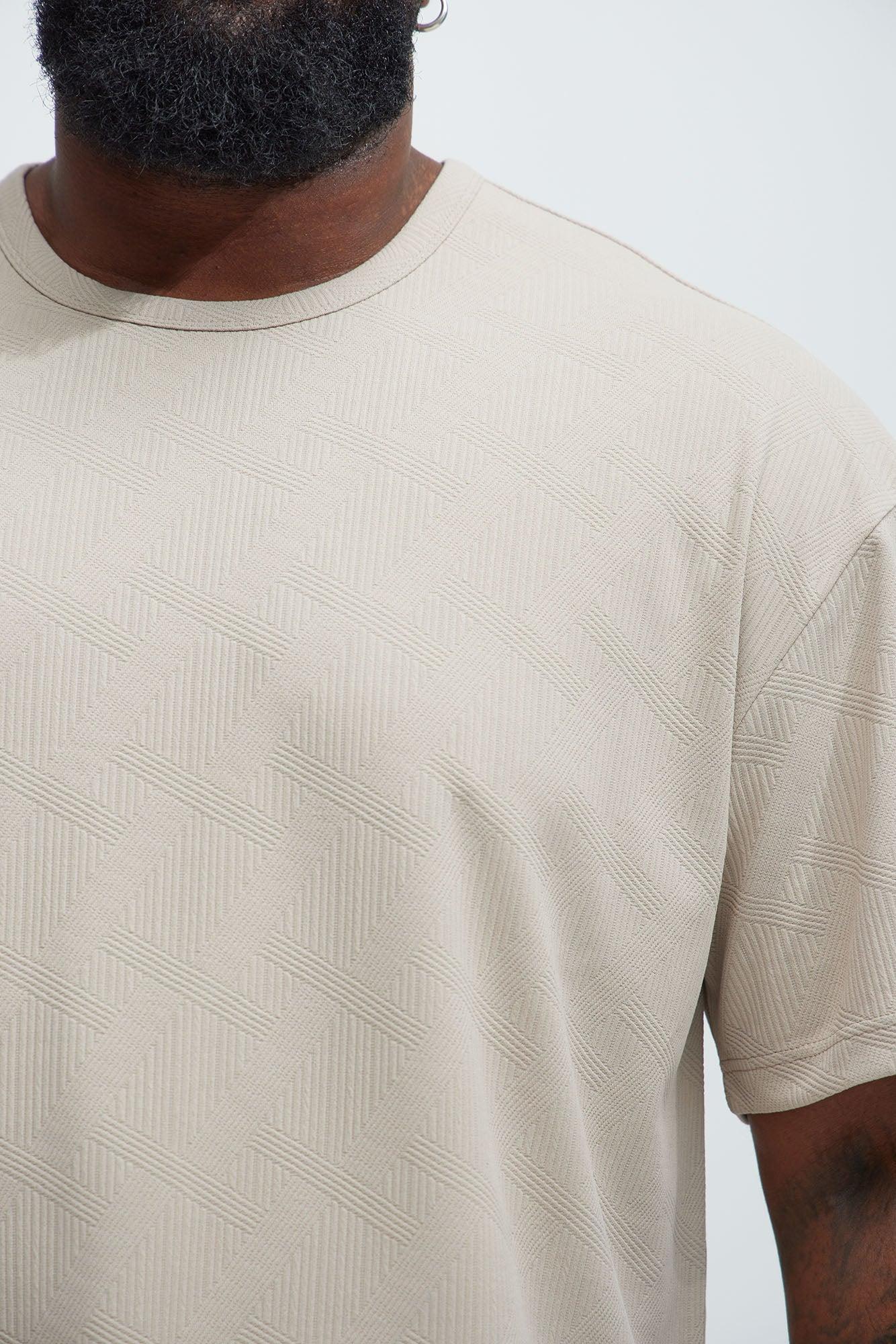 Benji Textured Relaxed Tee - Taupe Product Image