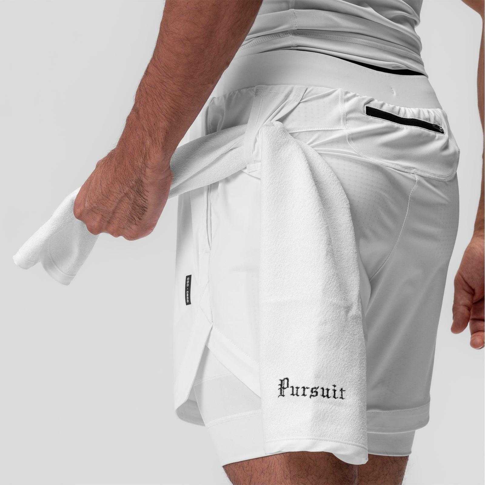 0866. Tetra-Lite® 7" Liner Short - White "Cyber"/White Male Product Image