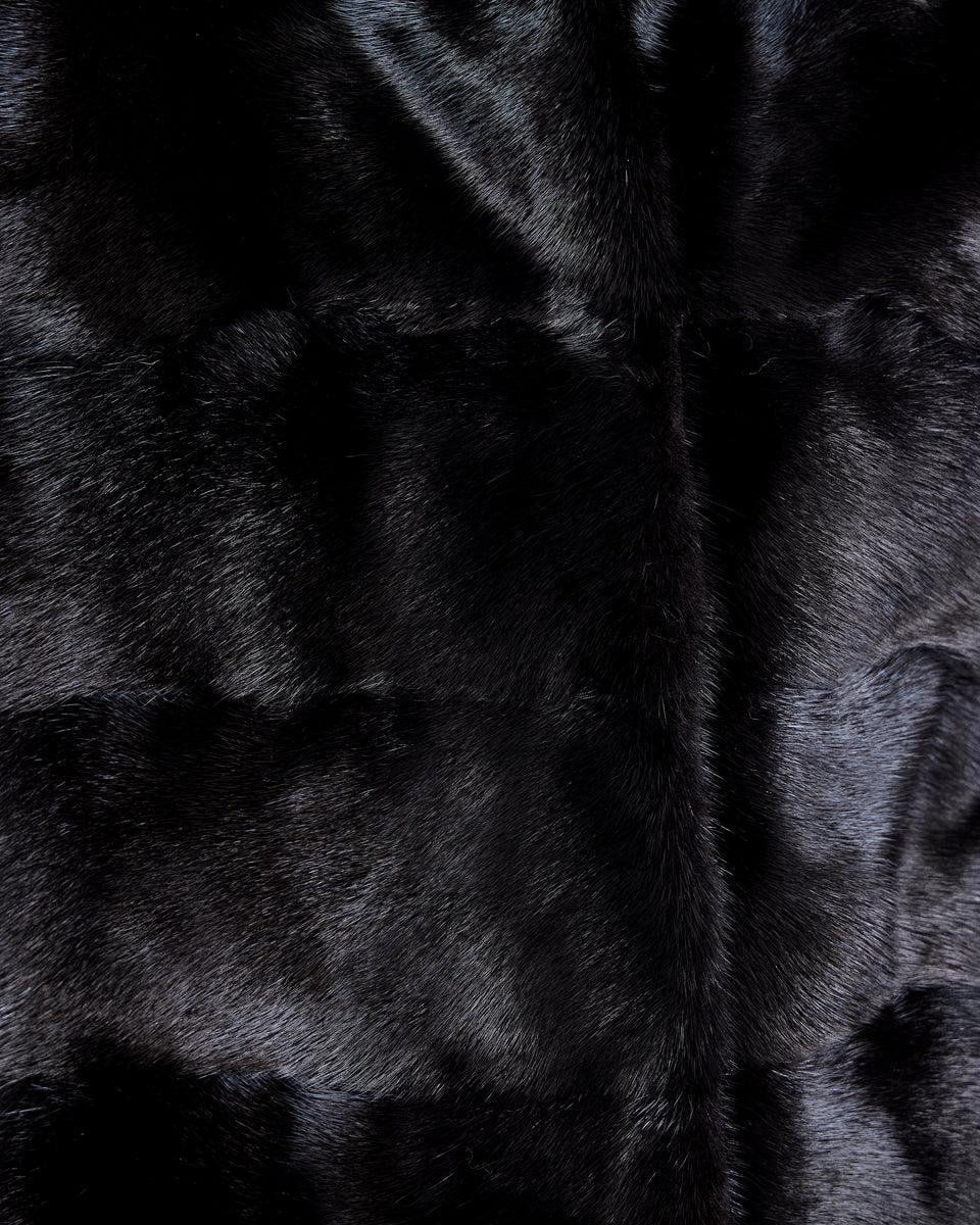 Horizontal Hooded Mink Coat Product Image