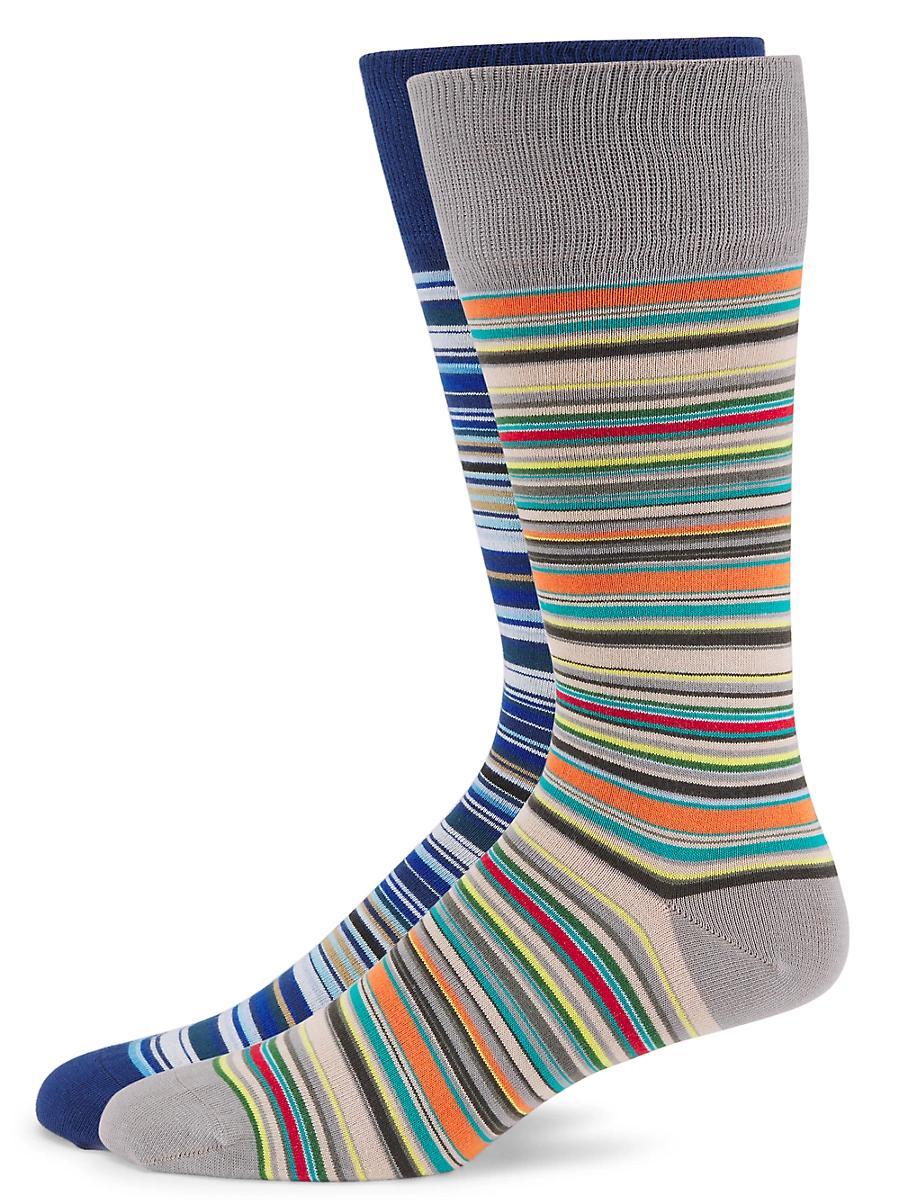 Mens Striped Crewsocks 2-Pack Product Image